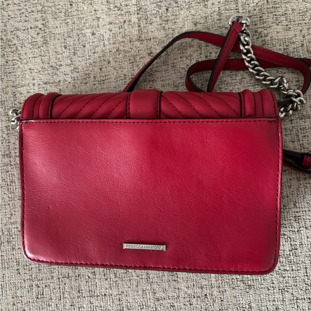 Rebecca Minkoff Red Quilted Love Crossbody Bag